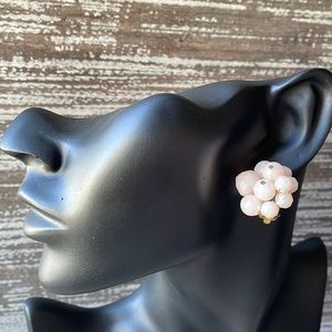 Pink Vintage West Germany Clip On Earrings